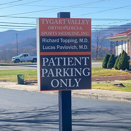 Patient parking sign photo